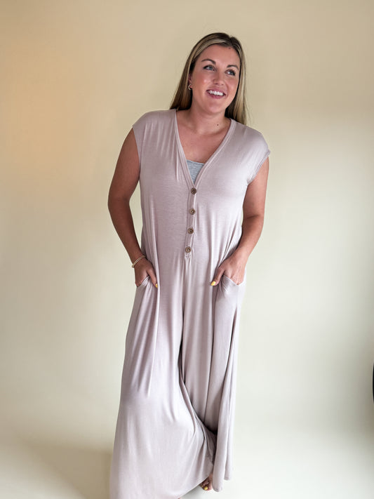 Daphne Jumpsuit- Mocha