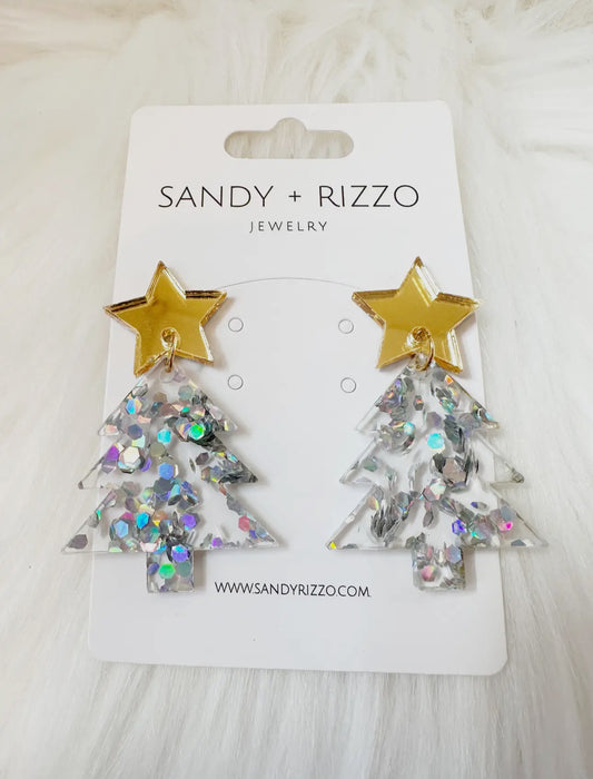 Christmas Confetti Trees- Silver