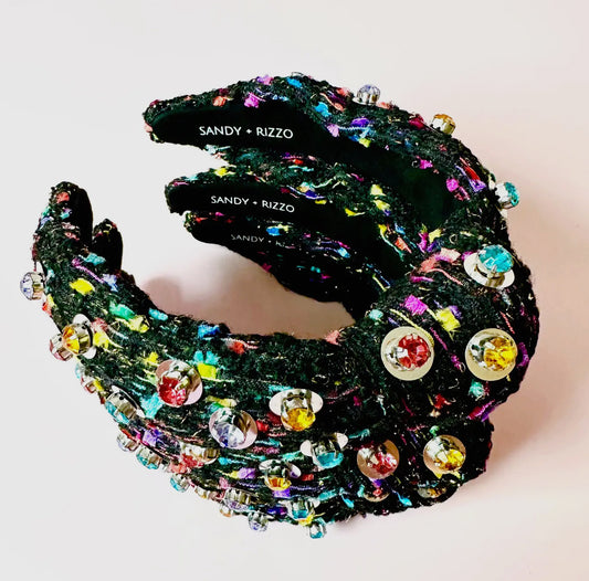 Black Confetti Headband