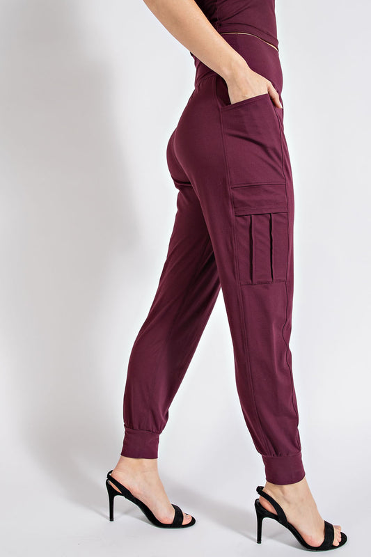 Butter Soft Joggers- Cassis