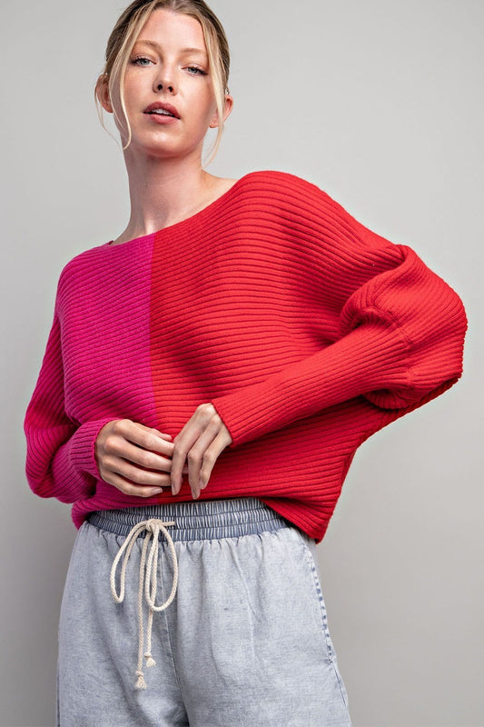 Zara Sweater- Hot Pink/Red