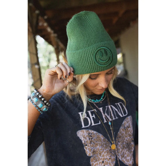 Smiley Beanie- Green